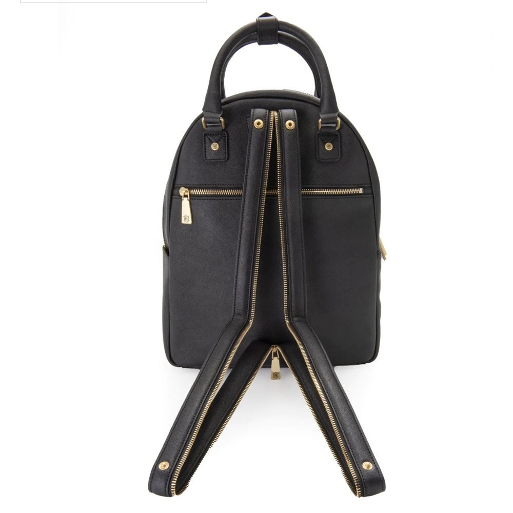 NWT JW Hulme Emma Convertible Black Leather Backpack - Picture 3 of 16